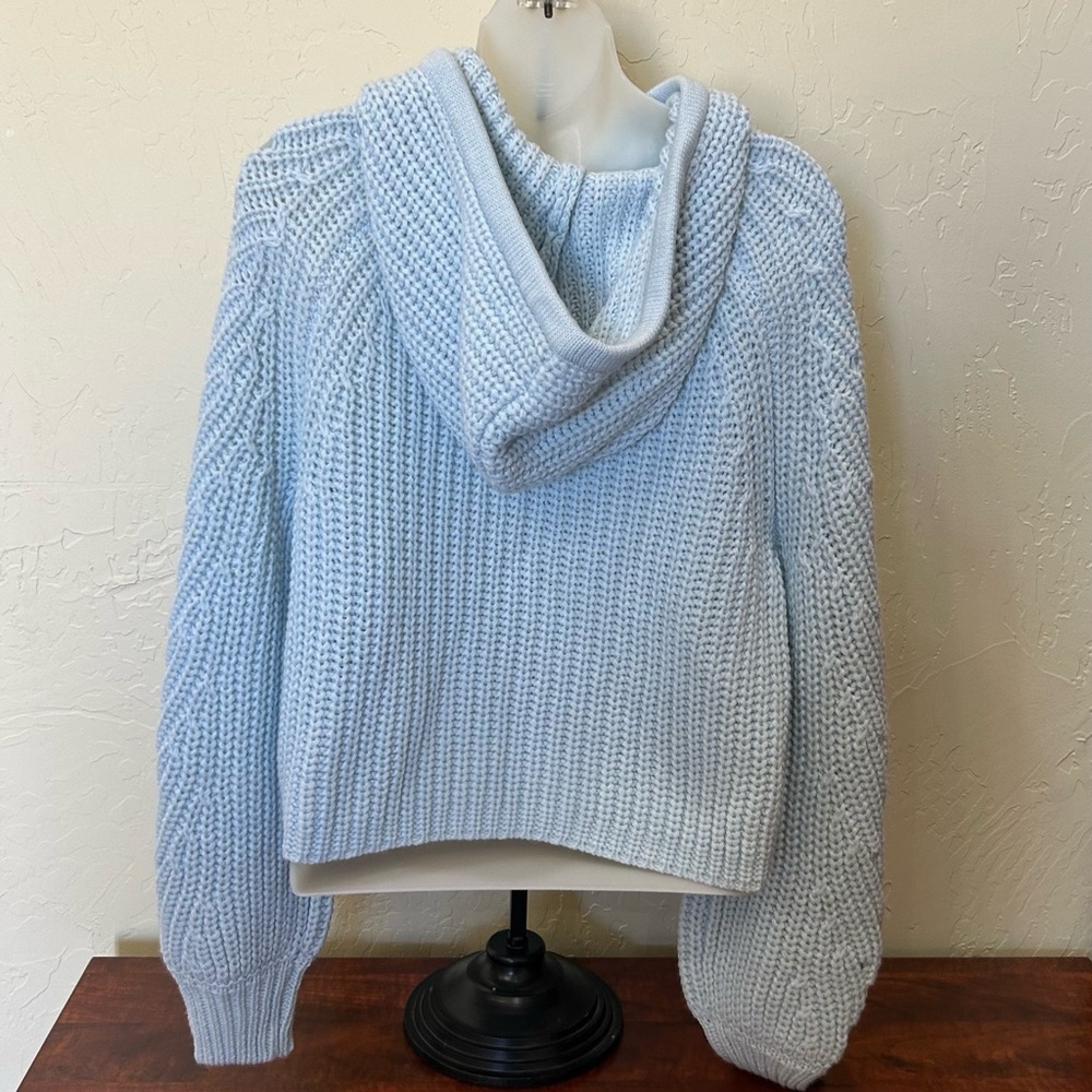 NEW Stitches + Stripes Sky Blue Women's Hooded Sweater NWT - Picture 4 of 7